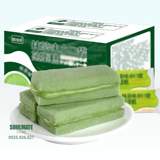 Bánh bông lan que matcha, nếp cẩm, bông lan nhân matcha