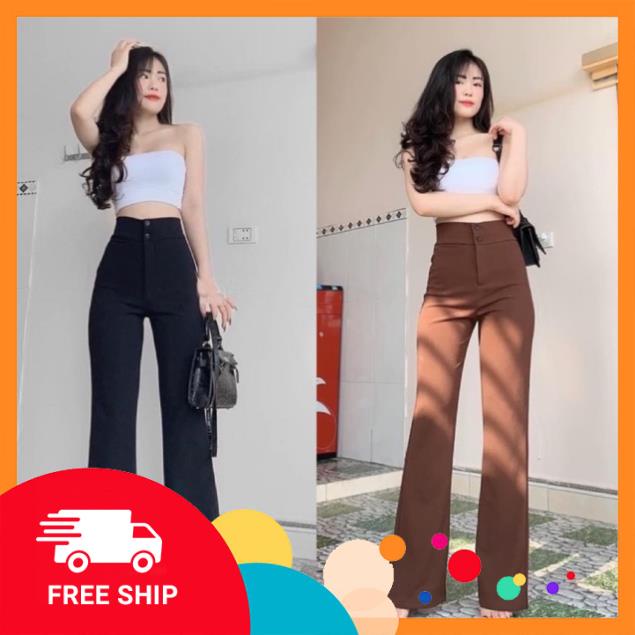 Quần ống loe cạp 8 phân siêu hách dáng