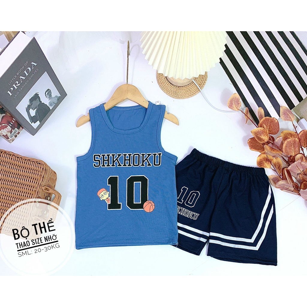 [SIZE ĐẠI] BỘ BA LỖ SHKHOKU SỐ 10 PHONG CÁCH HÀN QUỐC THỂ THAO CHẤT COTTON MỀM MÁT CHO BÉ YÊU 20-30KG.XƯỞNG MAY BIBO