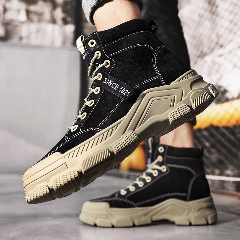 Giày bốt Martin cổ cao thời trang phong cách Hàn Quốc cho nam | BigBuy360 - bigbuy360.vn