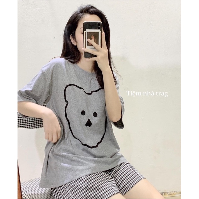 bộ ngủ con gấu + quần kẻ | BigBuy360 - bigbuy360.vn