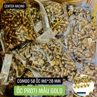 [ PRO ] Combo 50 ốc Proti màu vàng M6 * 20 mm Center 2019 New GTOT SPEE VN