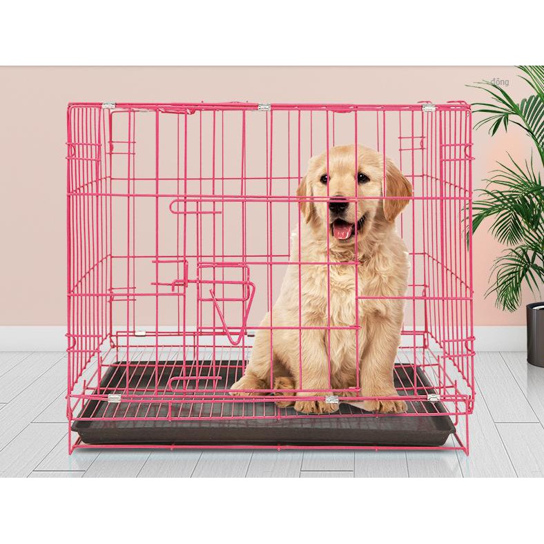 Lồng Chó Mèo Thỏ Gấp Gọn Sơn Tĩnh Điện, Chuồng Chó Giá Rẻ Tặng Khay Vệ Sinh