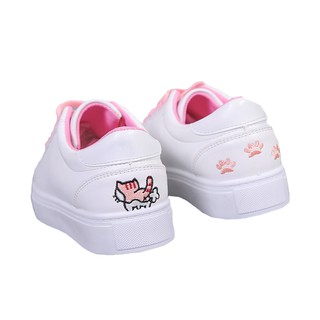 Giày thể thao nữ trắng đẹp Gót Mèo Giày nữ đẹp