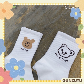Tất vớ cao cổ hình con gấu hoạt hình dễ thương - Guncutu