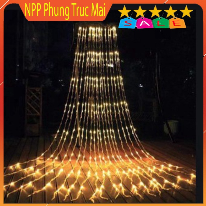 Bộ Đèn Led Thả Rèm Mưa Rơi/ Thác Nước - Đèn Nháy Thả Mành, Trang Trí Cây Đẹp Lung Linh