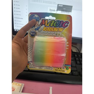 Đồ Chơi Lò Xo Cầu Vòng Ma Thuật 7 Màu 7cm loại to