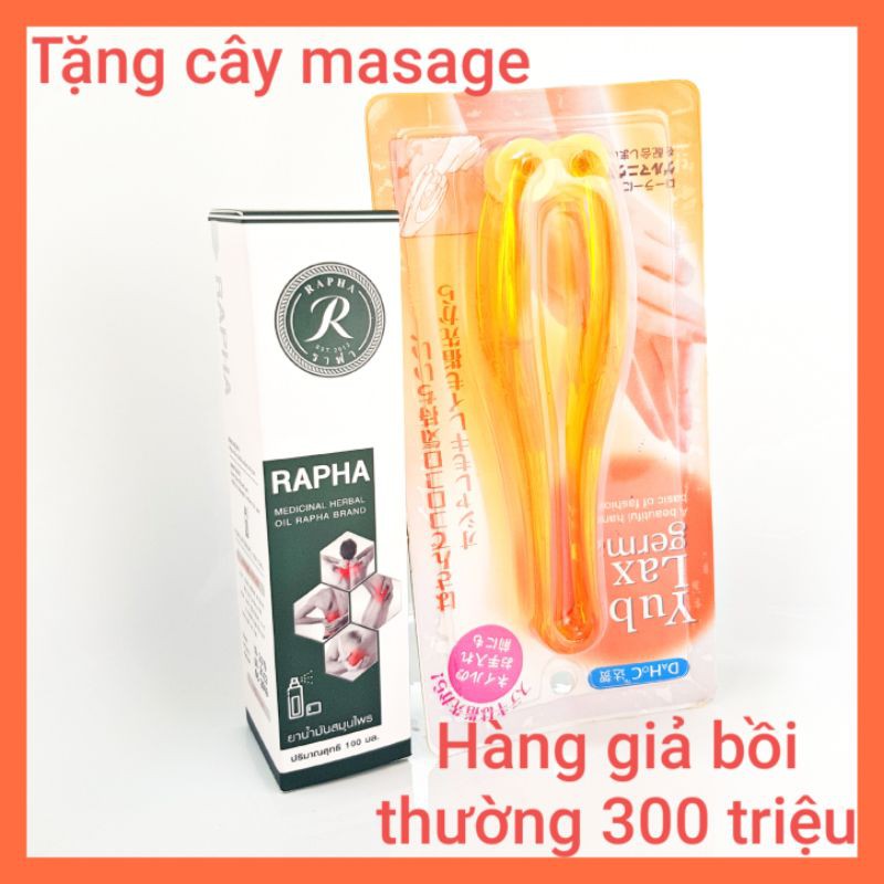 [Hàng Đủ GIấy Tờ] Dầu RAPHA Thái Lan Xoa Bóp Đau Nhức Xương Khớp 100ml