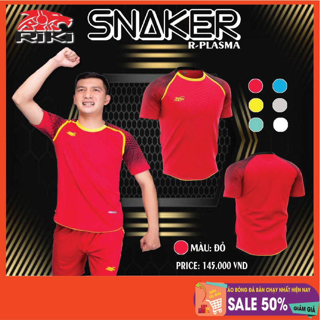 Bộ quần/áo thể thao, Bộ áo bóng đá không logo RiKi Snaker sẵn kho, giá tốt chất vải mềm mát mịn, thấm hút mồ hôi.