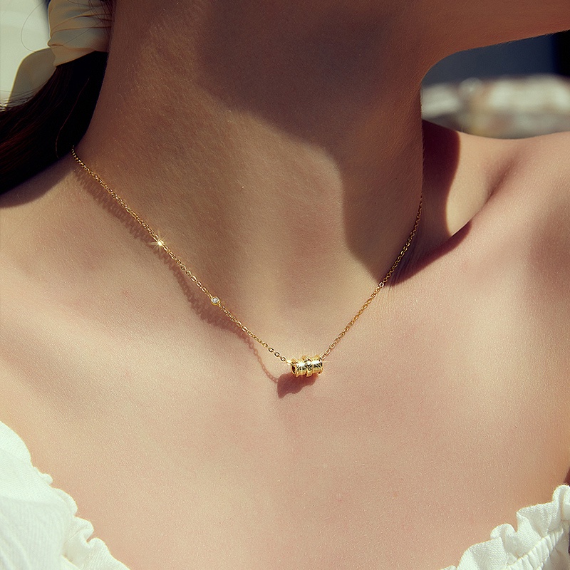 Vòng cổ BAMOER bạc 925 kiểu dáng thời trang xinh xắn cho nữ