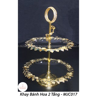 Khay Bánh Hoa 2 Tầng - MJC017 (ảnh + video thật)
