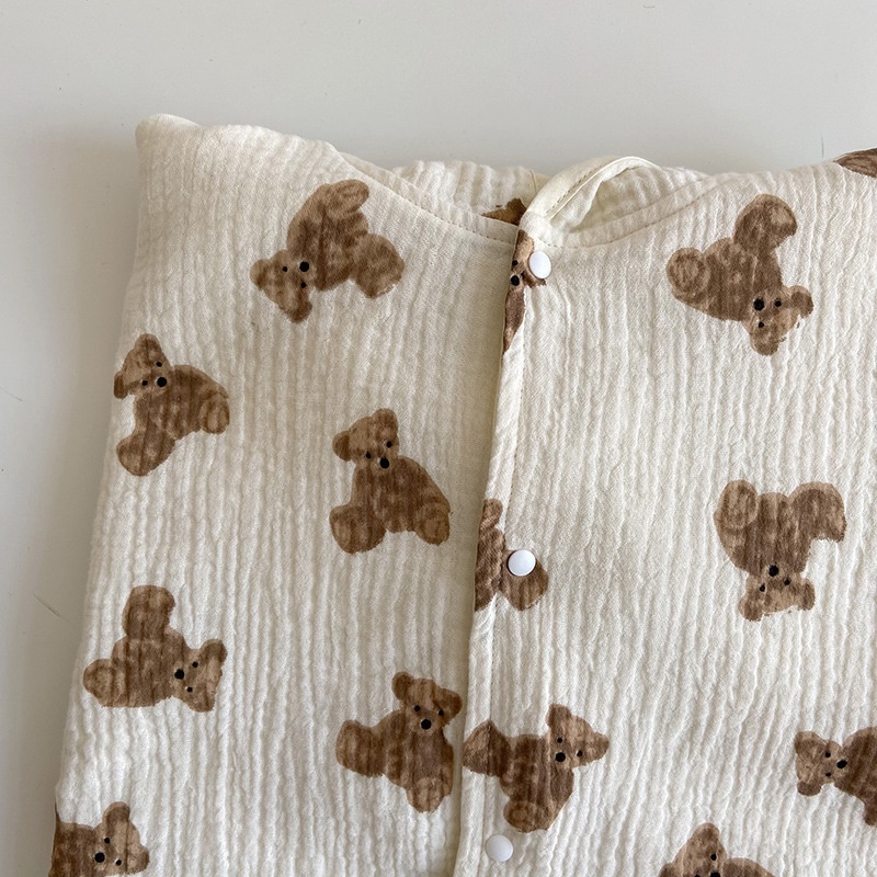 Áo Choàng Chống Gió Chống Nắng In Hình Gấu Dễ Thương Cho Bé 3 Tuổi