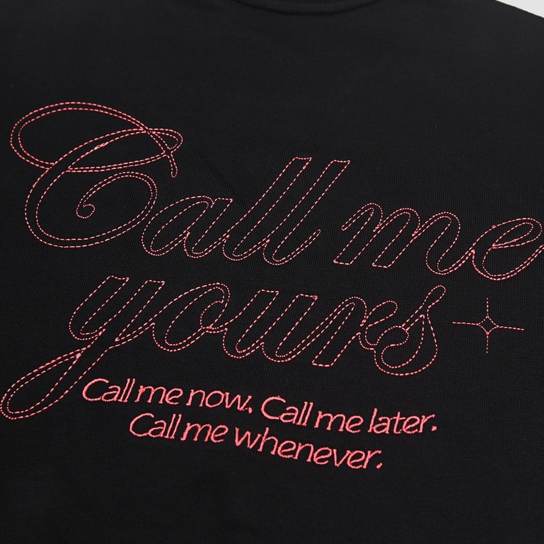 Áo nỉ unisex dáng rộng 21ST URBAN LS21 Black Call Me Yours