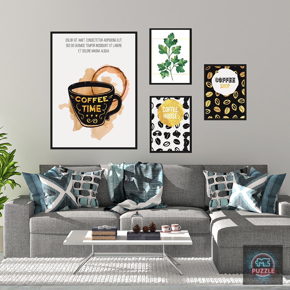 Bộ 4 tranh Coffee House
