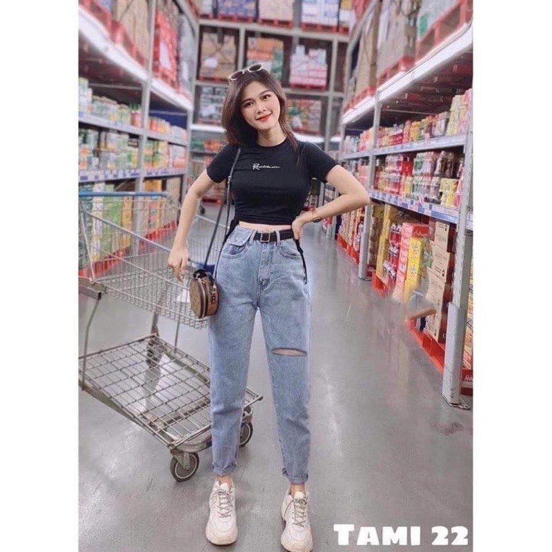 Quần baggy nắp túi rách 1 bên đùi DH9