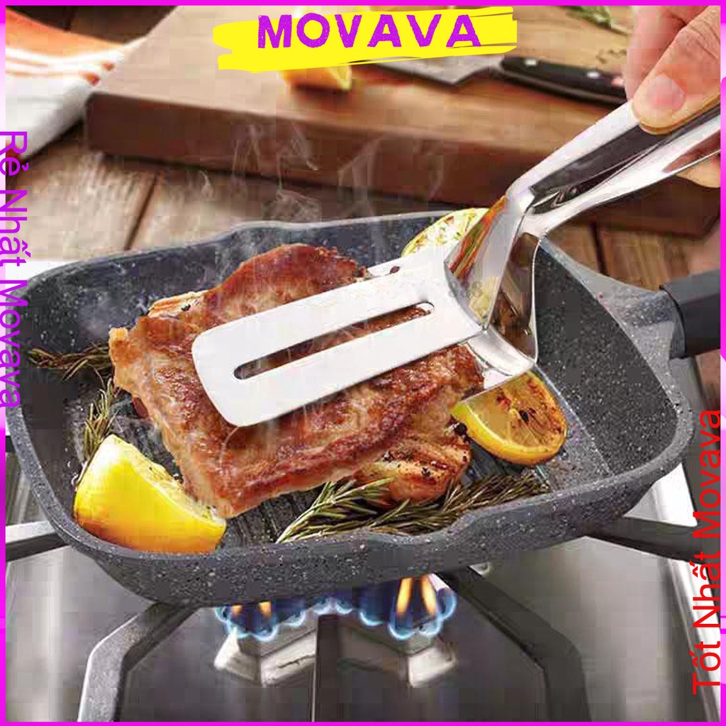 Kẹp gắp thức ăn đồ lạnh và nóng bằng inox 304 không rỉ shop Movava - KTA1