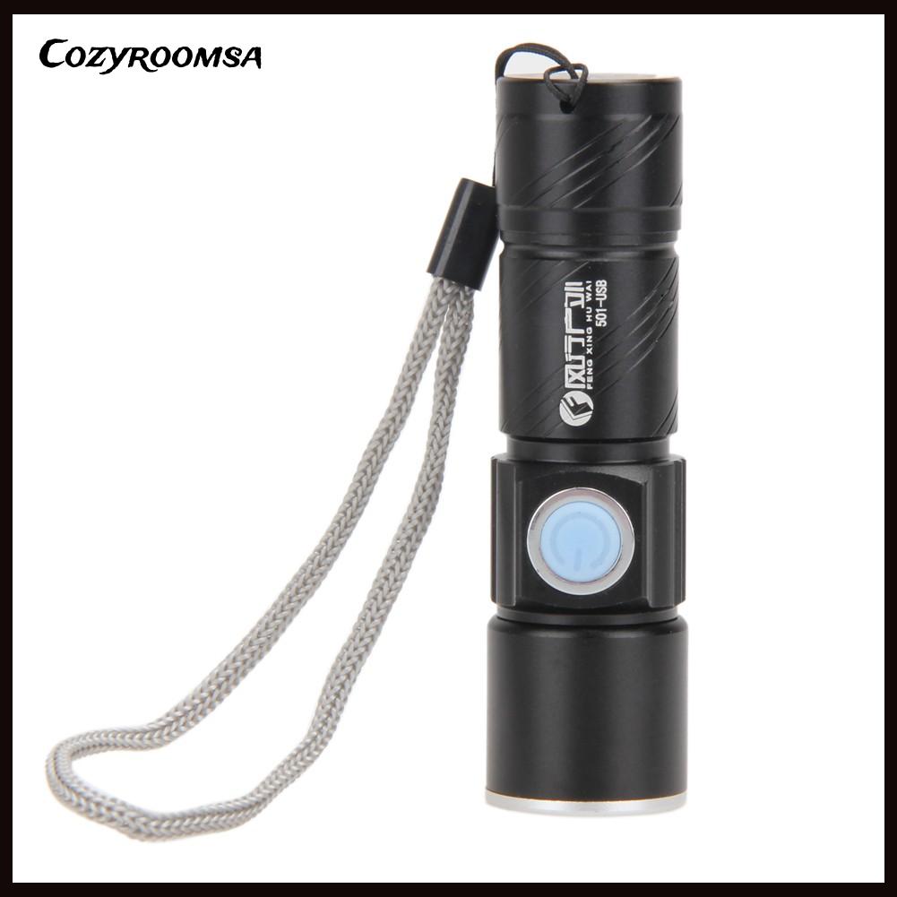 Đèn pin chống nước zysa 800LM CREE LED cổng sạc USB