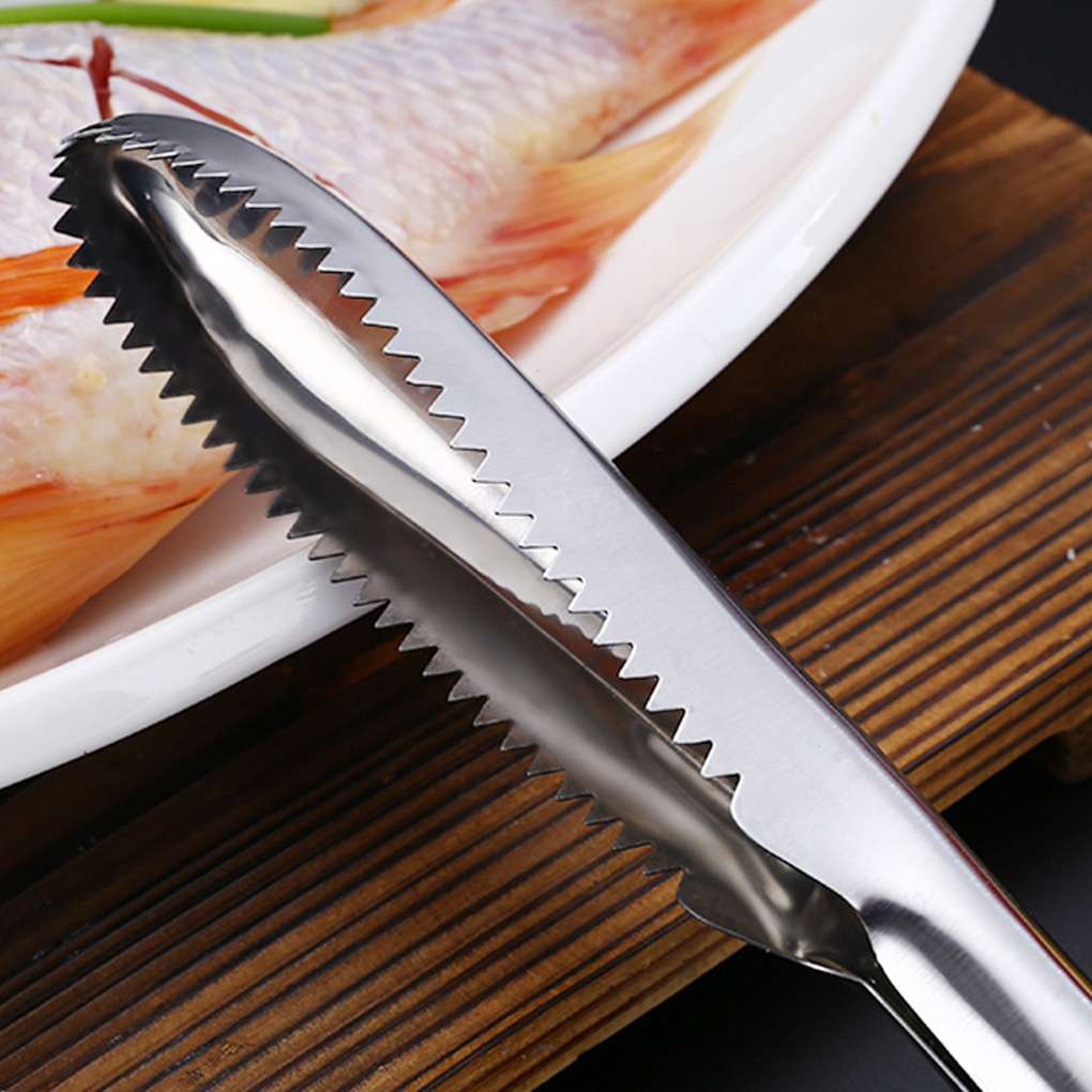 [CHOO] Stainless Steel Fish Scaler Round Handle Fast Cleaning Scale Scraper Remover Kitchen Gadgets Skin Peeler Tool