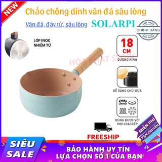 Chảo nồi quánh sâu lòng 18cm phủ ceramic chiên rán chống dính dùng được bếp từ, nồi quánh sâu lòng