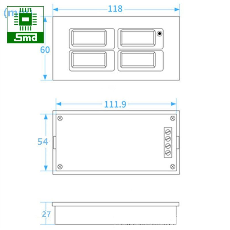 Công tơ điện tử AC PZEM-004 100A (giao tiếp TTL) loại 2