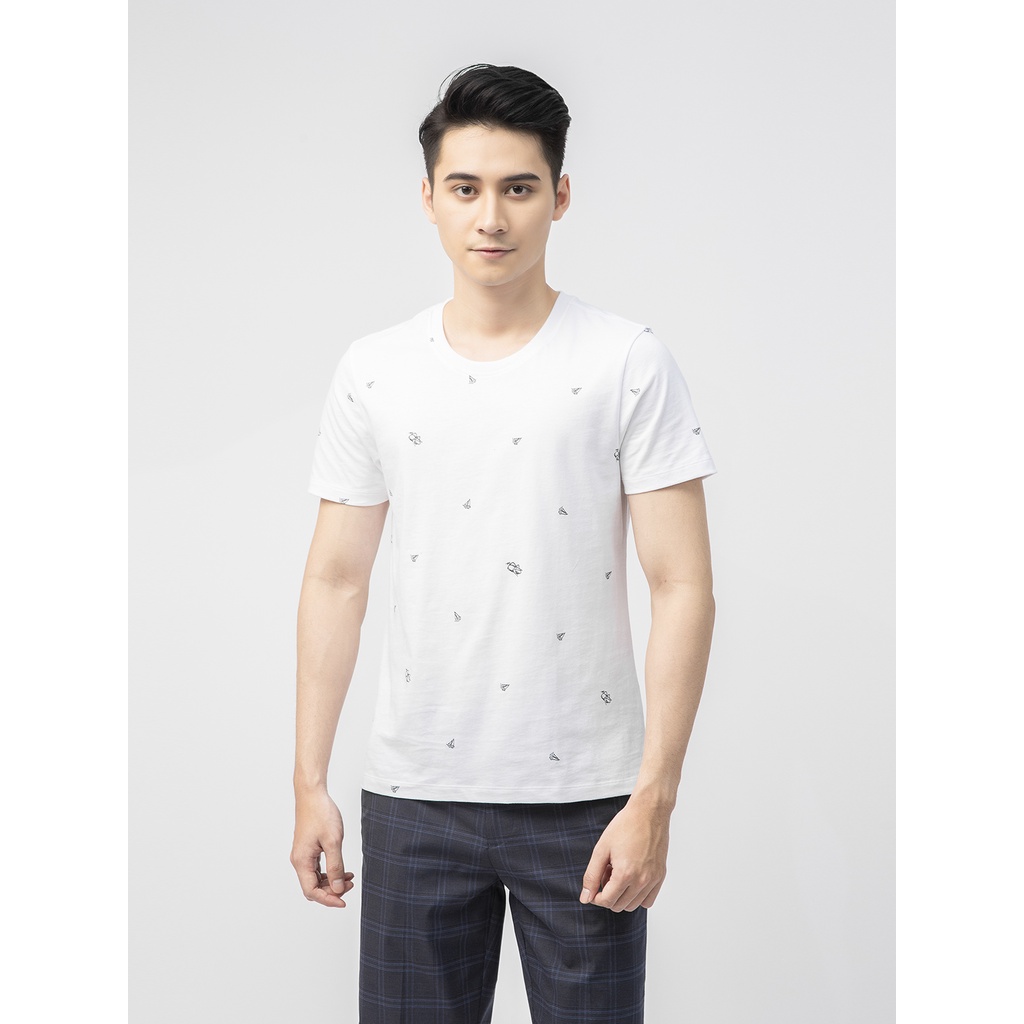 Áo thun nam ngắn tay ARISTINO ATS009S1 dáng suông nhẹ reguler fit chất liệu cotton cao cấp