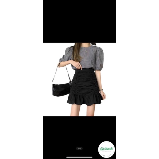 Chân váy thời trang thiết kế zúm xèo đuôi cá Quảng Châu Cao Cấp cực kỳ đẹp Cỏ Xanh CV7 | BigBuy360 - bigbuy360.vn