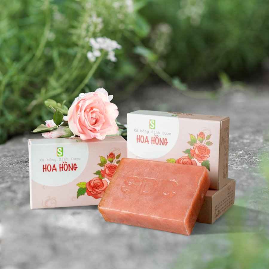 Xà phòng sinh dược 100% thiên nhiên - Xà bông thảo dược hương Bạc Hà; Cà phê Quế; Chùm ngây trà xanh; Hoa hồng; sả chanh