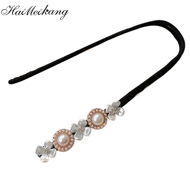 Haimeikang Mới Retro Lazy Coil Phụ kiện tóc Khí chất thanh lịch Ngọc trai Quả bóng tóc Dây đeo đầu