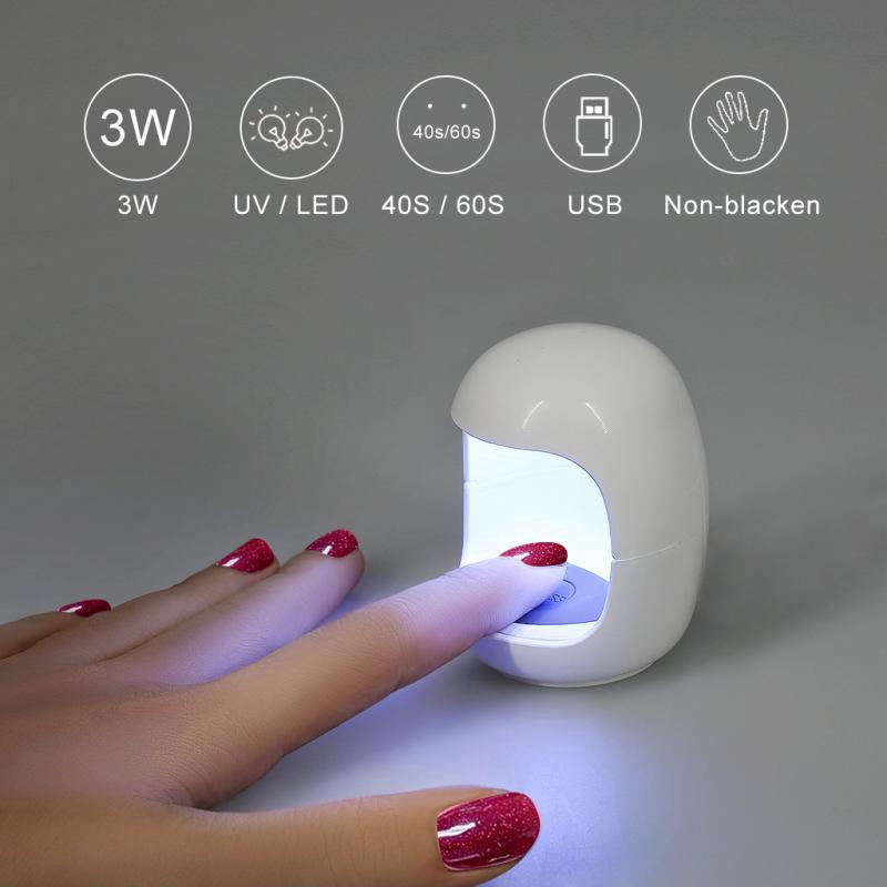 (Hàng Mới Về) Đèn Led Uv Sấy Khô Sơn Móng Tay Nhanh Chóng Hình Quả Trứng Mini