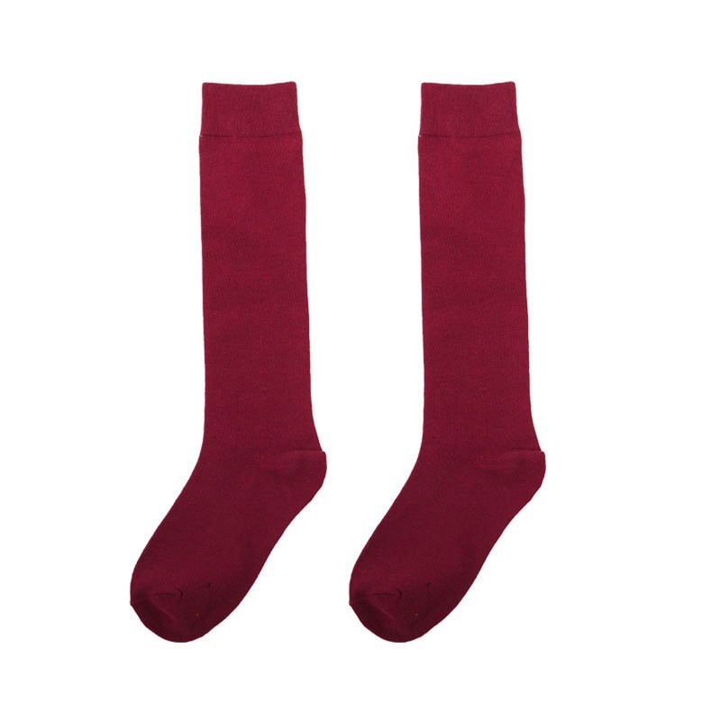 Women Harajuku Solid Color Breathable Elastic Casual Socks
