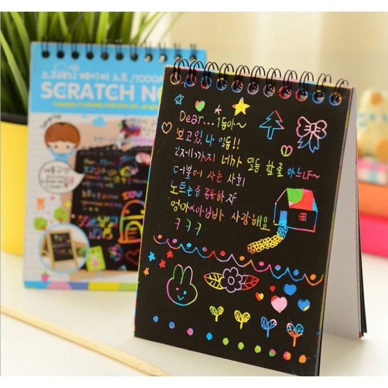 Sổ tay ma thuật Scratch Note sáng tạo nhiều sắc màu 14x10cm - Minh An Saigon