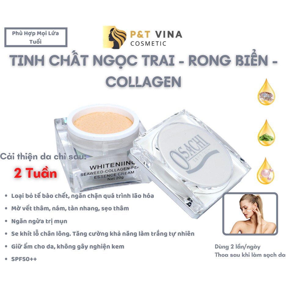 [Chính Hãng] Kem Dưỡng Trắng Da Ngừa Mụn Mờ Nám Osachi Tinh Chất Ngọc Trai 20g