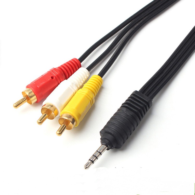 Cáp Chuyển 3.5mm Đực Sang 3 RCA Đực Dài 1.5m