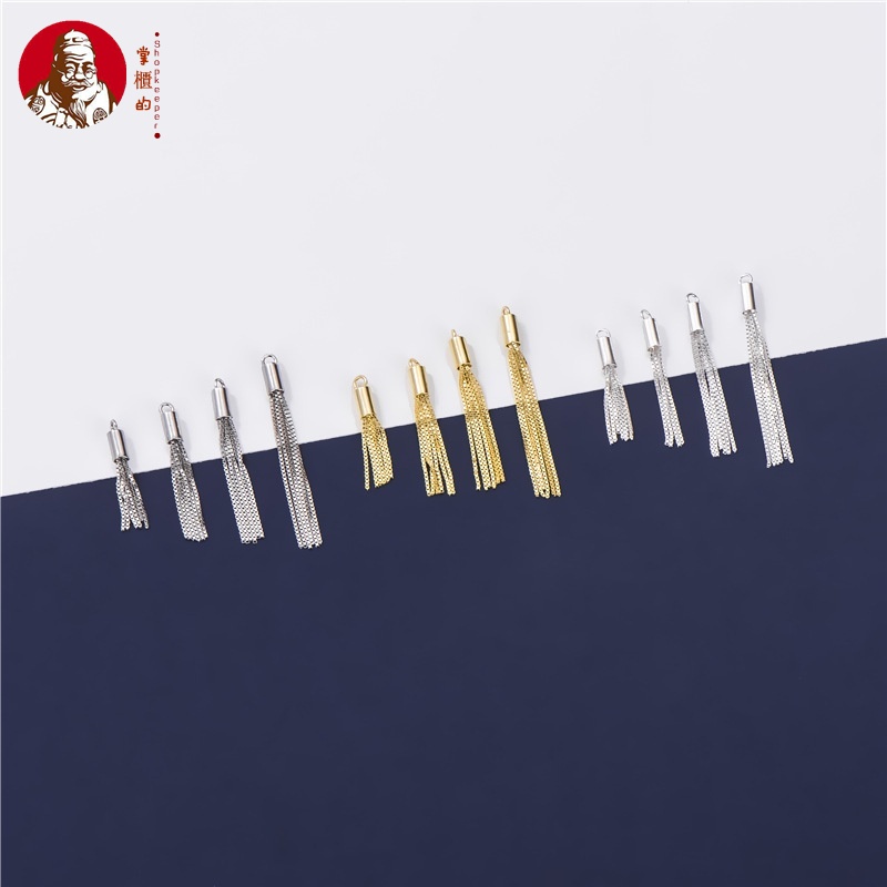 Mặt Dây Chuyền Mạ Vàng / Bạc 925 Phối Tua Rua Thời Trang DIY