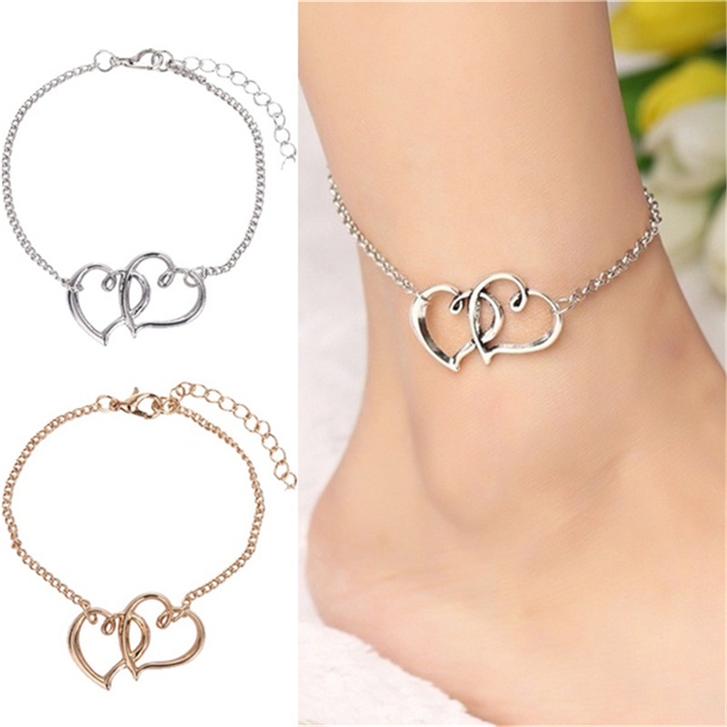 Lắc Chân Hình Trái Tim Thiết Kế Mới Thời Trang