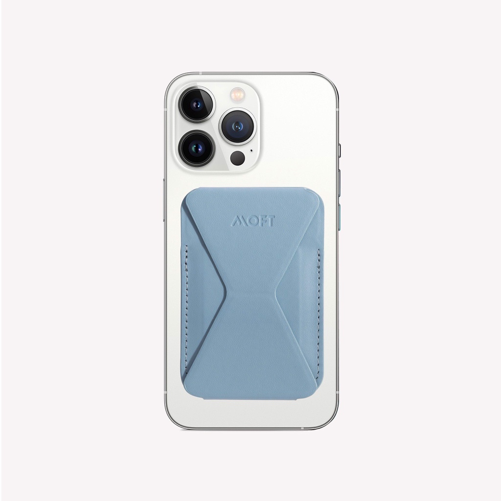 Giá đỡ điện thoại + ví đựng thẻ hỗ trợ sạc không dây cho iPhone 12, Iphone 13 Series MOFT Snap-on Stand and Wallet