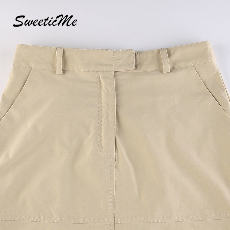 Sweeticme Váy May Xẻ Tà Thời Trang Nữ