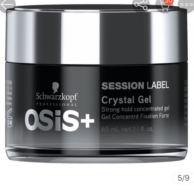 Gel giữ nếp cứng Schwarzkopf Osis Session Label Crystal 65ML