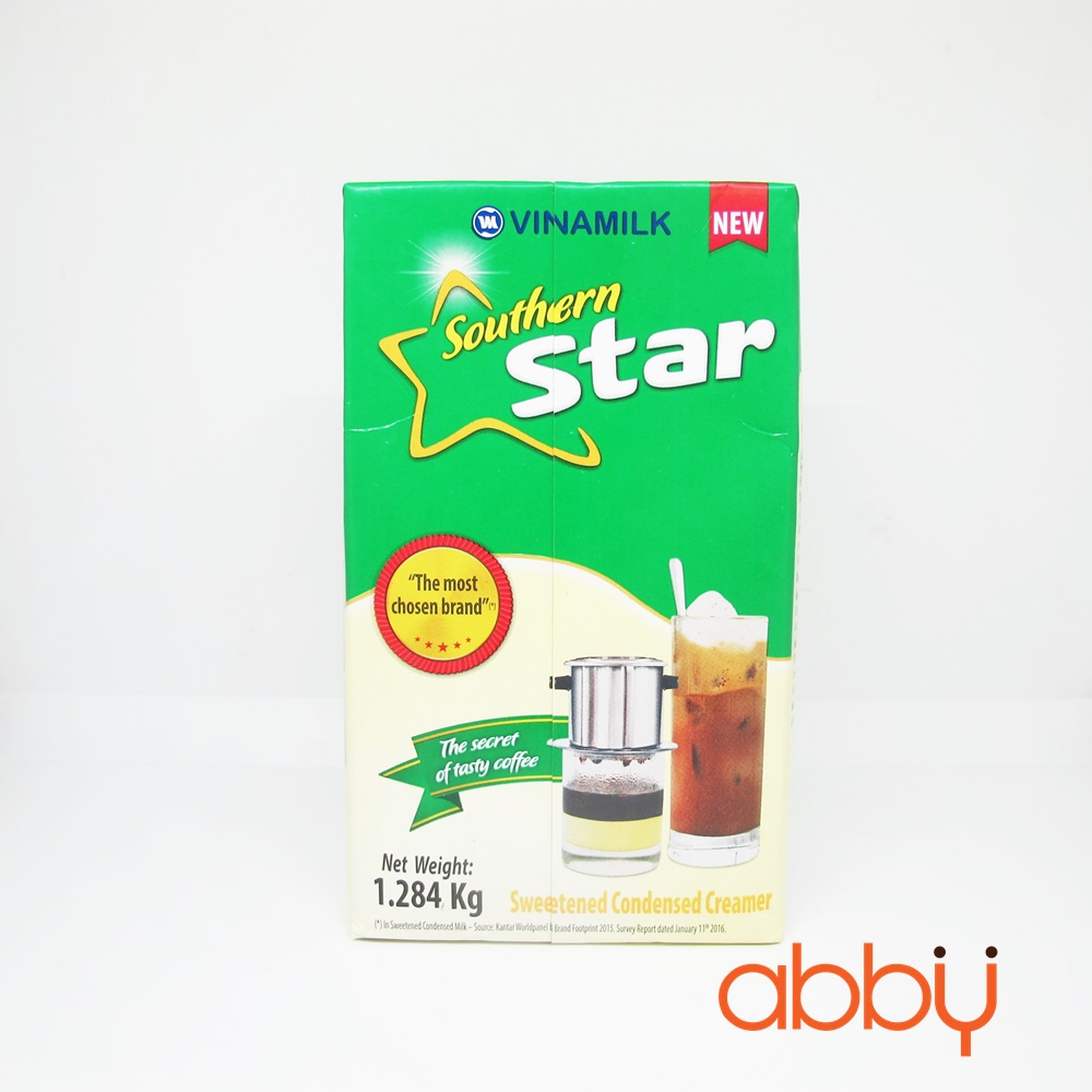 Sữa đặc có đường Ngôi Sao Phương Nam xanh lá 1.284kg