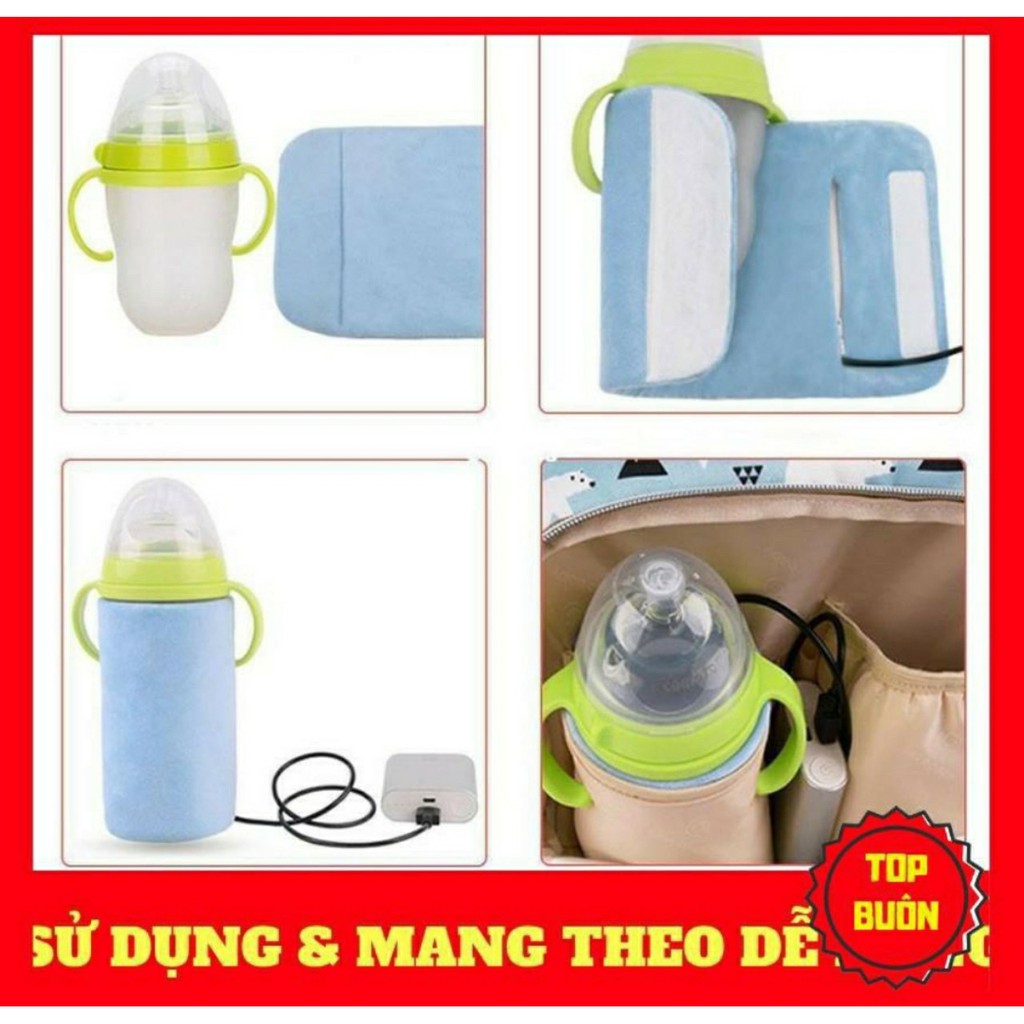[FREESHIP] Bộ giữ nhiệt, túi giữ nhiệt bình sữa dây cắm Usb làm ấm nhanh và đều sữa cho bé.