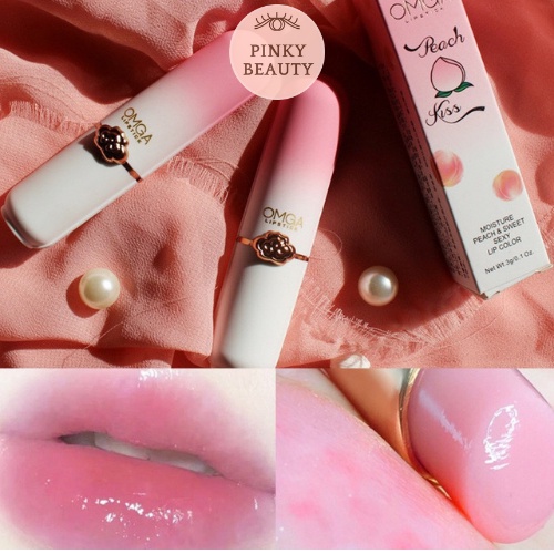 Son Dưỡng Môi OMGA Pinky Beauty Son Bóng Kích Màu Môi, Dưỡng Ẩm Môi, Thích Hợp Sử Dụng Sau Phun Xăm