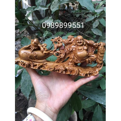 Tượng phật di lặc gỗ bách xanh | BigBuy360 - bigbuy360.vn