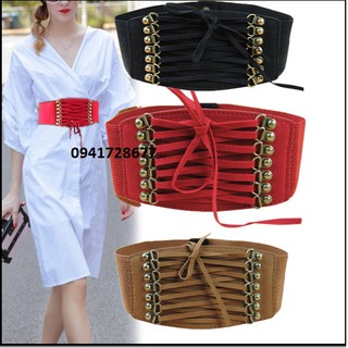 Thắt lưng nữ dây nịt nữ bản rộng ôm trọn vòng eo