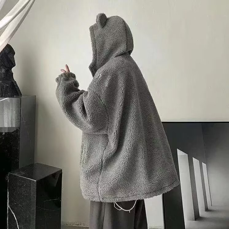 Áo Khoác Có Mũ Trùm Đầu Phong Cách Thời Trang Hàn Quốc Cho Cặp Đôi