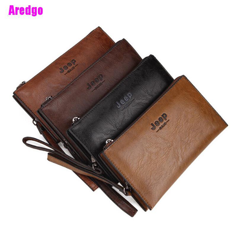 Ví da JEEP BULUO dáng dài thời trang cho nam