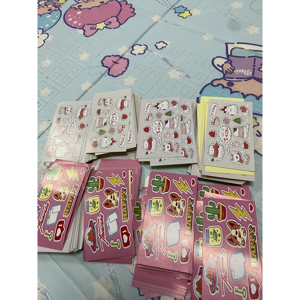 Sticker nhãn dán cute trang trí dán tập vở, bình nước,trang trí phòng học tập,phòng làm việc