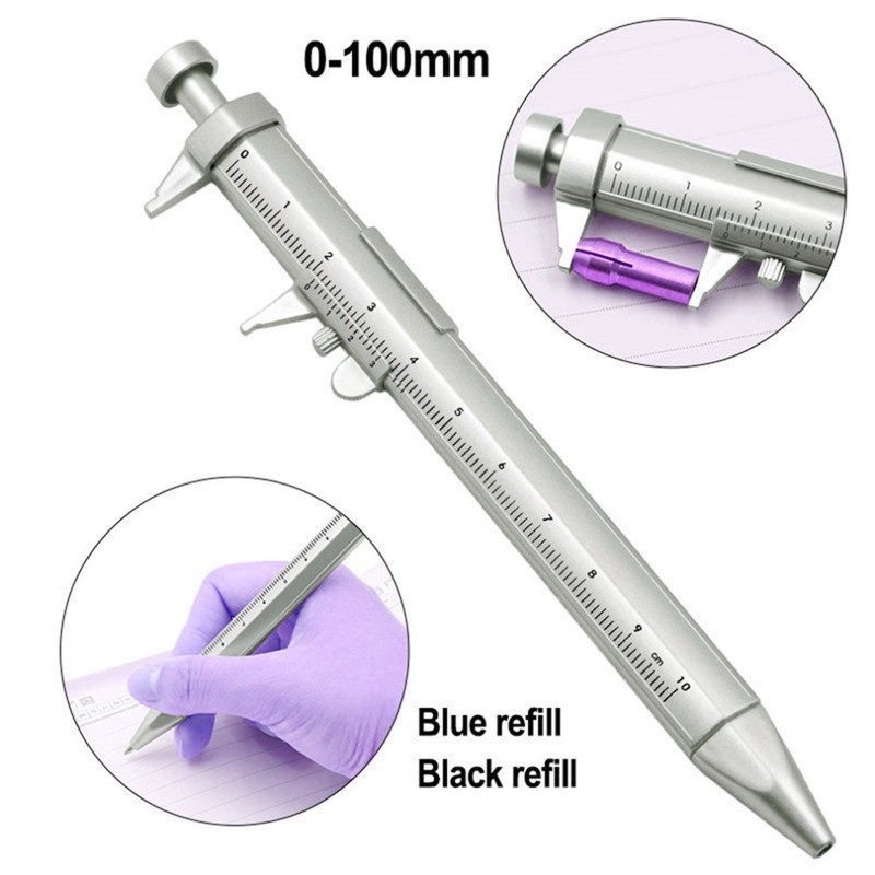 1 Cây Bút Bi Nhựa Có Thước Đo Đường Kính 0.5mm Đa Năng