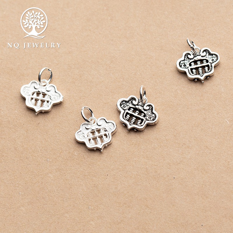 Charm bạc bàn tính tài lộc treo - NQ Jewelry