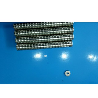 Nam châm viên đất hiếm 12x3 lỗ 4mm