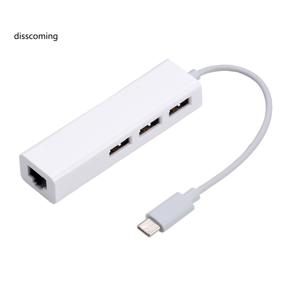 Bộ Chia 3 Cổng USB / Type-C 2.0 RJ45 Lan Card